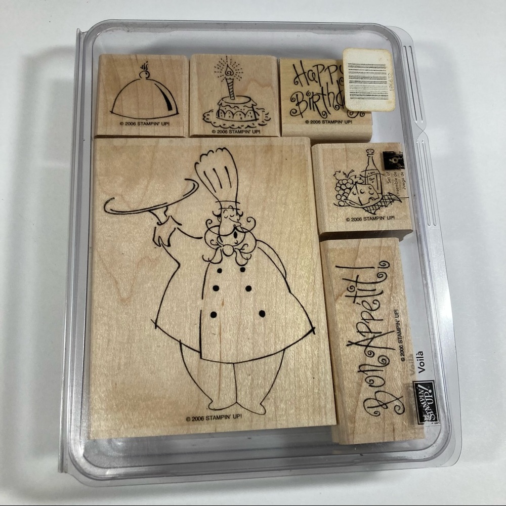 2006 ‘Voila’ Stampin! Up 6 piece rubber stamp set